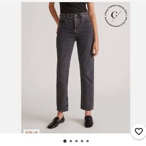 Everlane The High Rise Straight Jean Black Size 27